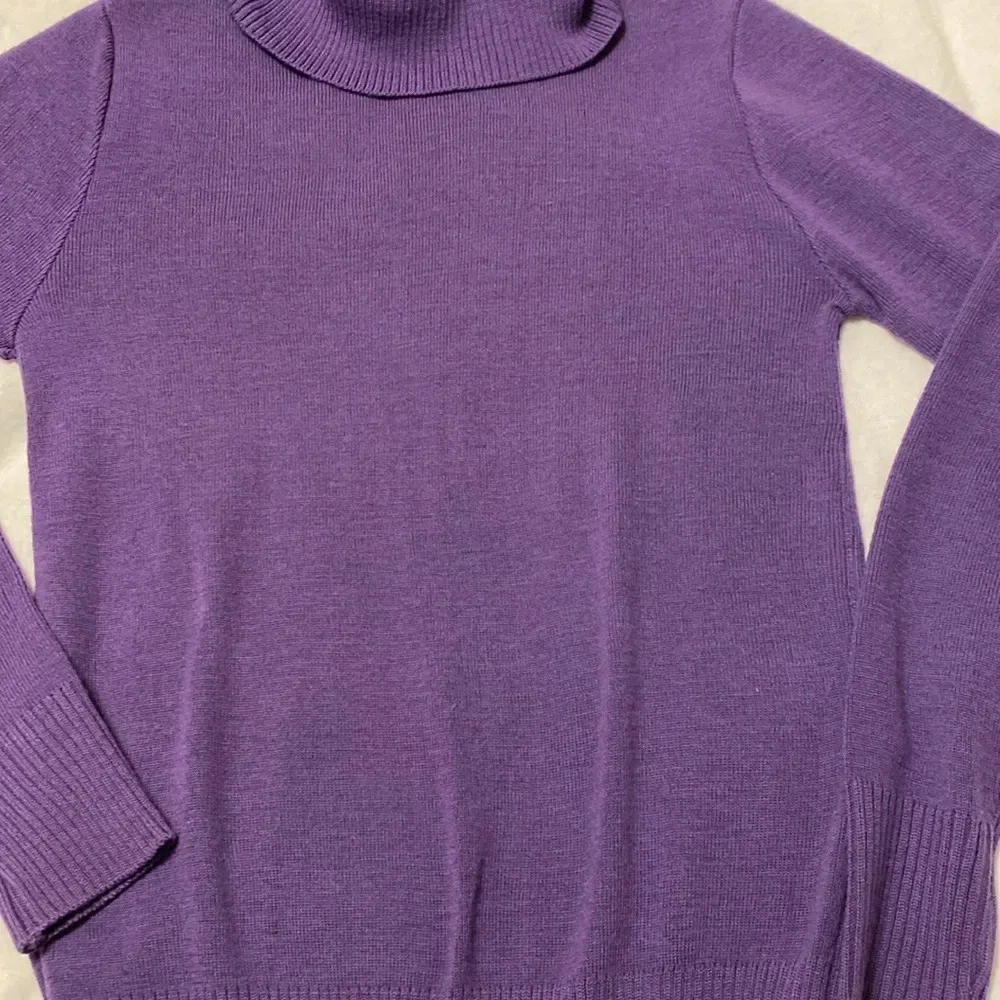Purple vintage wool turtleneck sweater